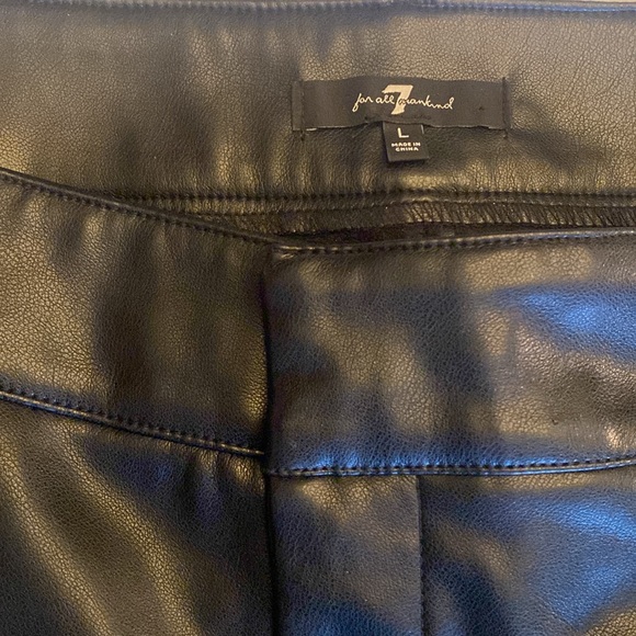 7 For All Mankind Cargo Vegan Leather Like Skirt - Picture 6 of 8